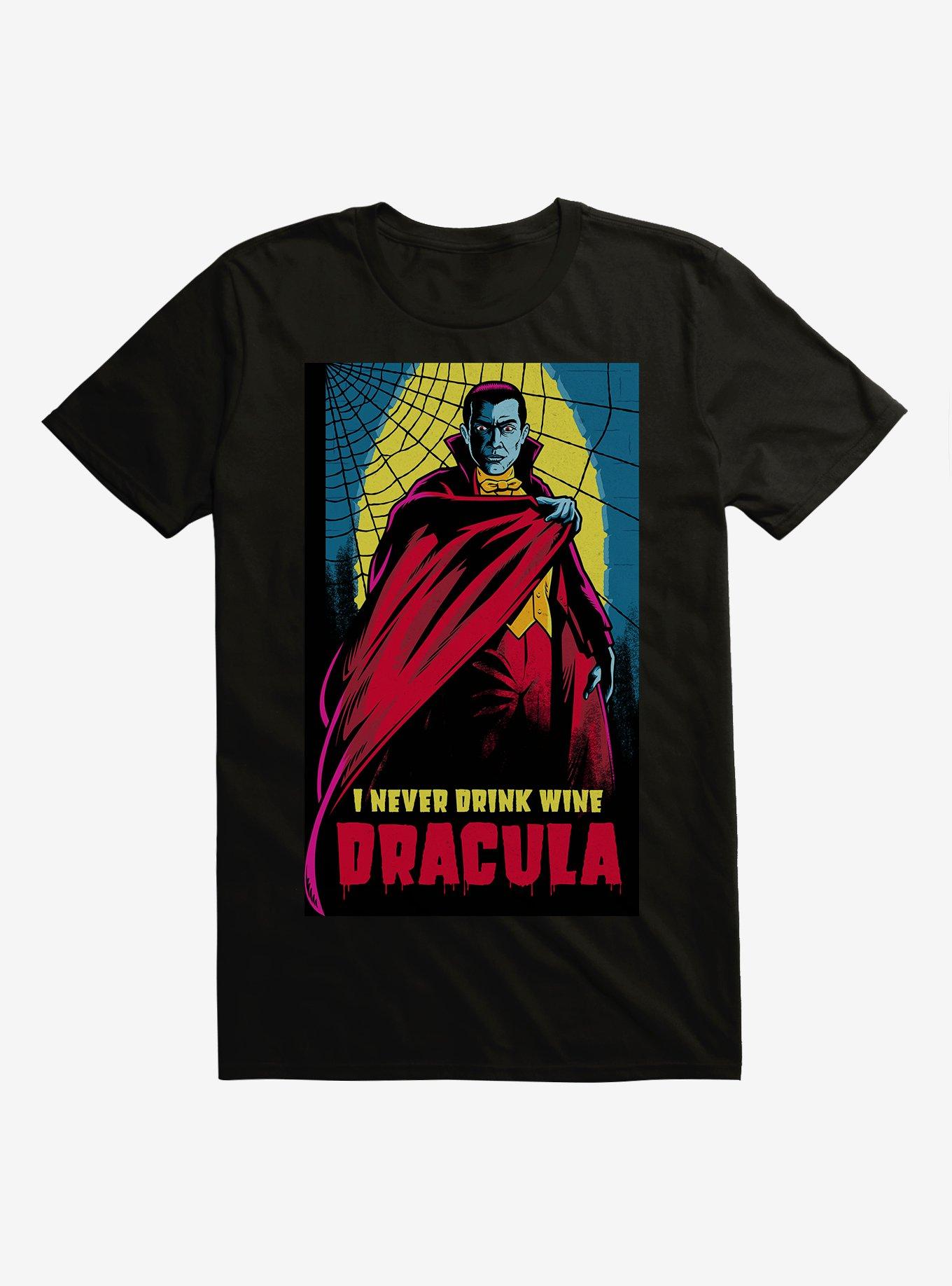 Universal Monsters Dracula I Never Drink Wine TShirt BoxLunch