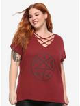 Supernatural Devil's Trap Girls Strappy T-Shirt Plus Size, BLACK, hi-res