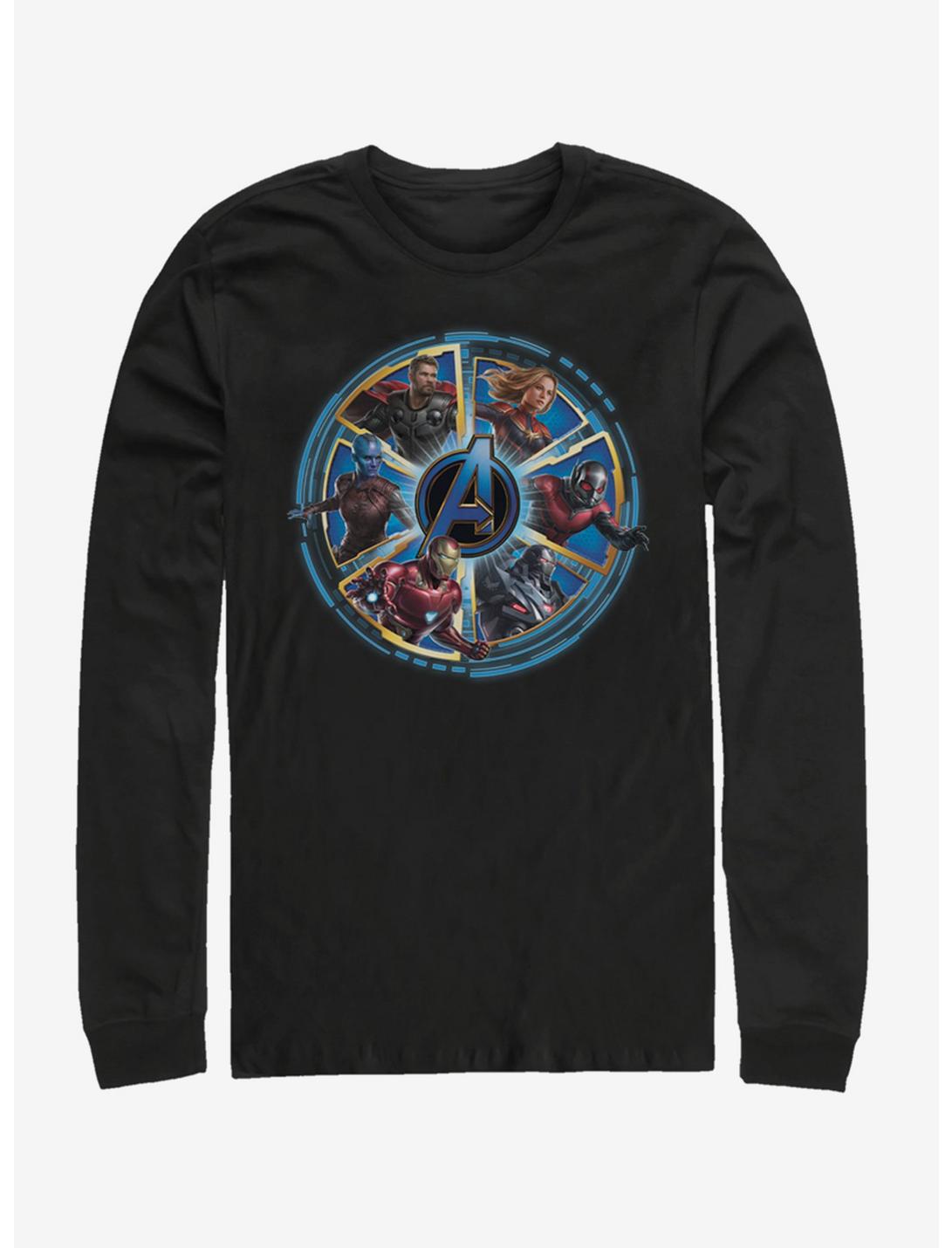 Marvel Avengers: Endgame Circle Heroes Long-Sleeve T-Shirt, BLACK, hi-res