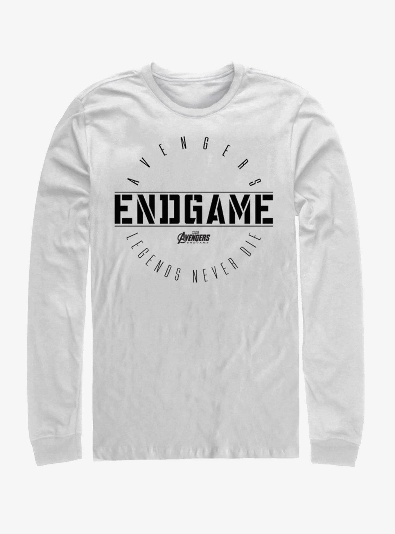 Marvel Avengers: Endgame Legends Never Die Long-Sleeve T-Shirt, WHITE, hi-res