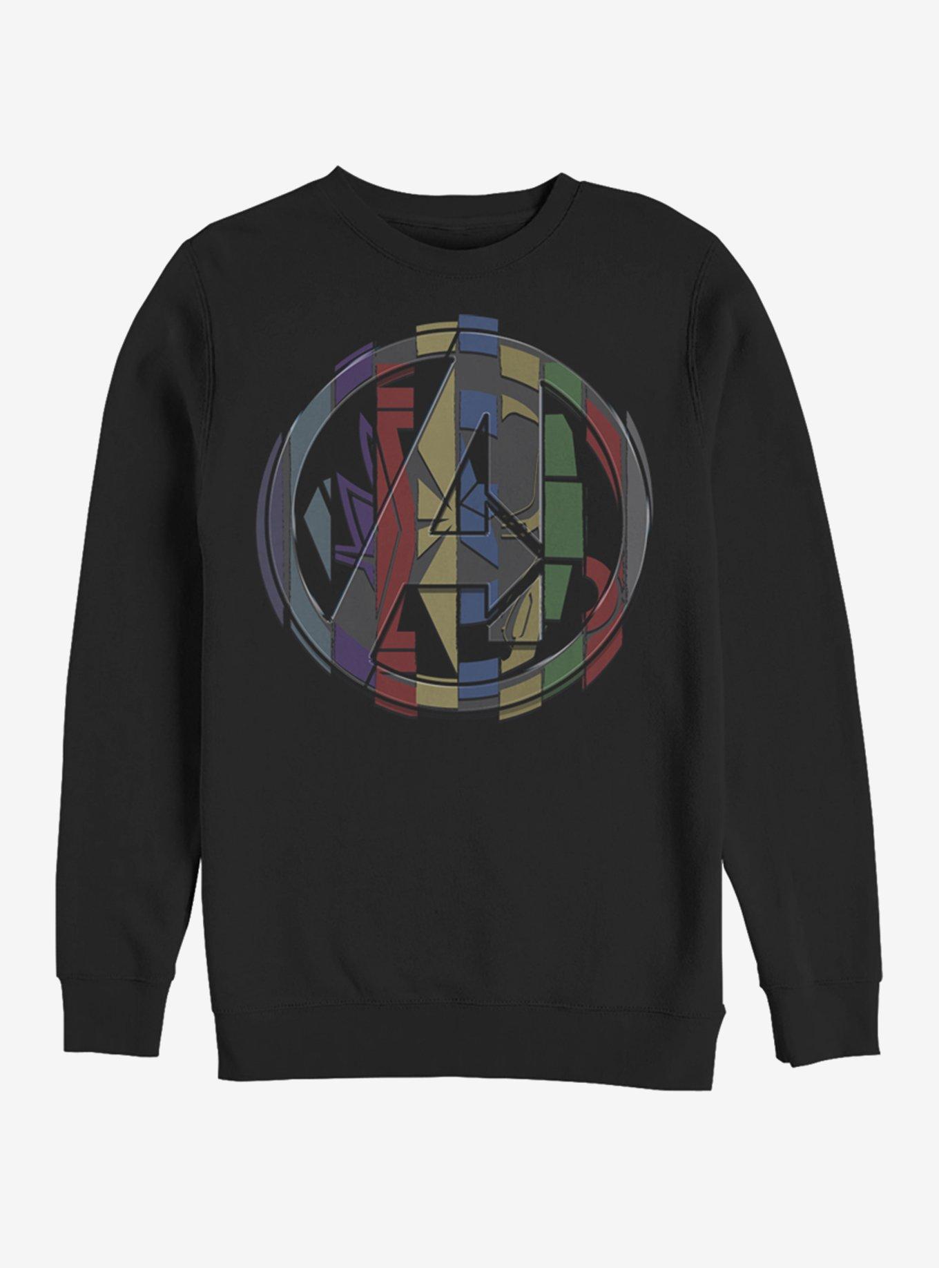 Marvel Avengers: Endgame Badge Mashup Sweatshirt, BLACK, hi-res