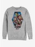 Marvel Avengers: Endgame Hexagon Avenged Heathered Sweatshirt, ATH HTR, hi-res