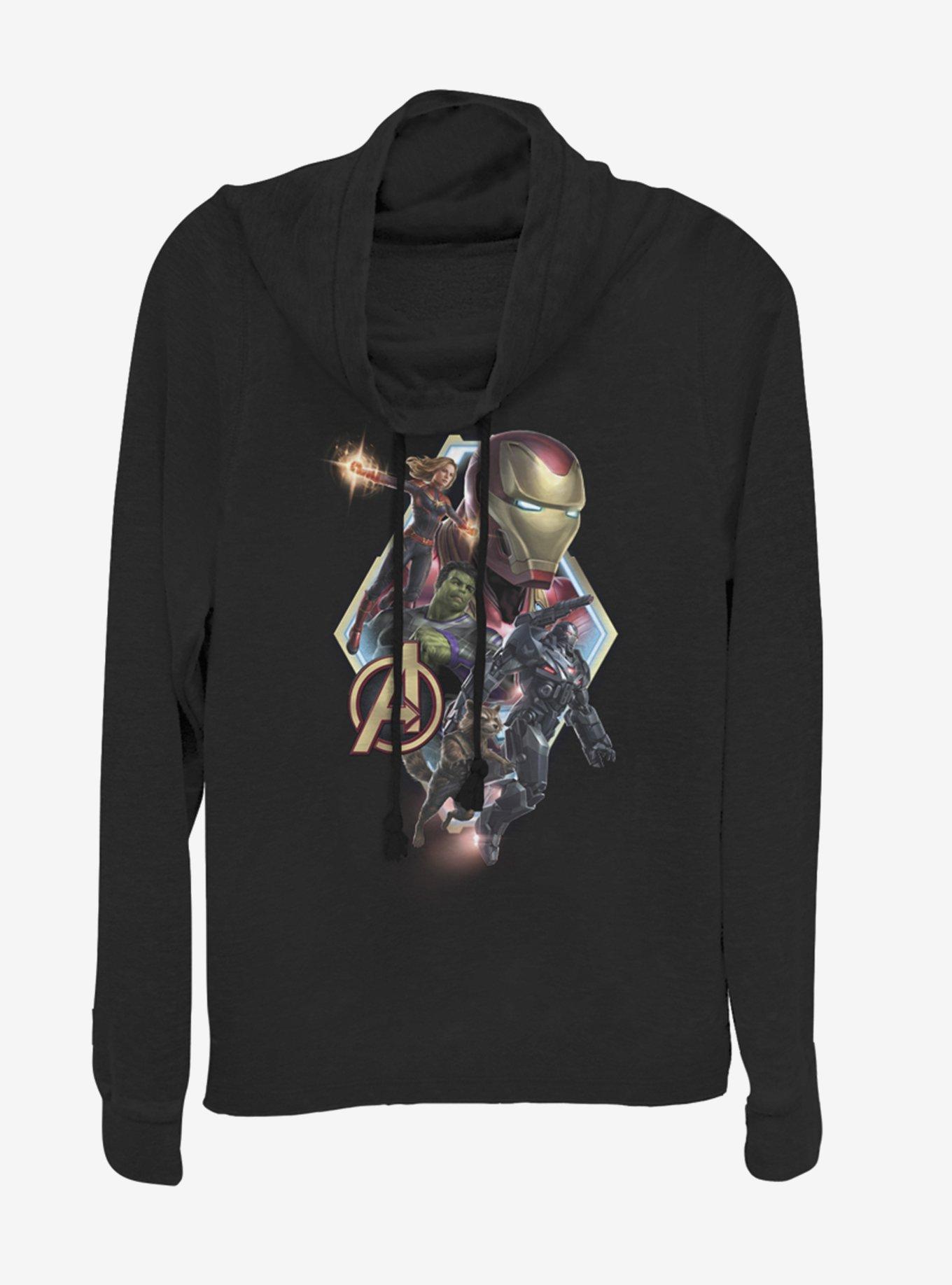 Marvel Avengers: Endgame Diamond Shot Cowlneck Long-Sleeve Girls Top, , hi-res