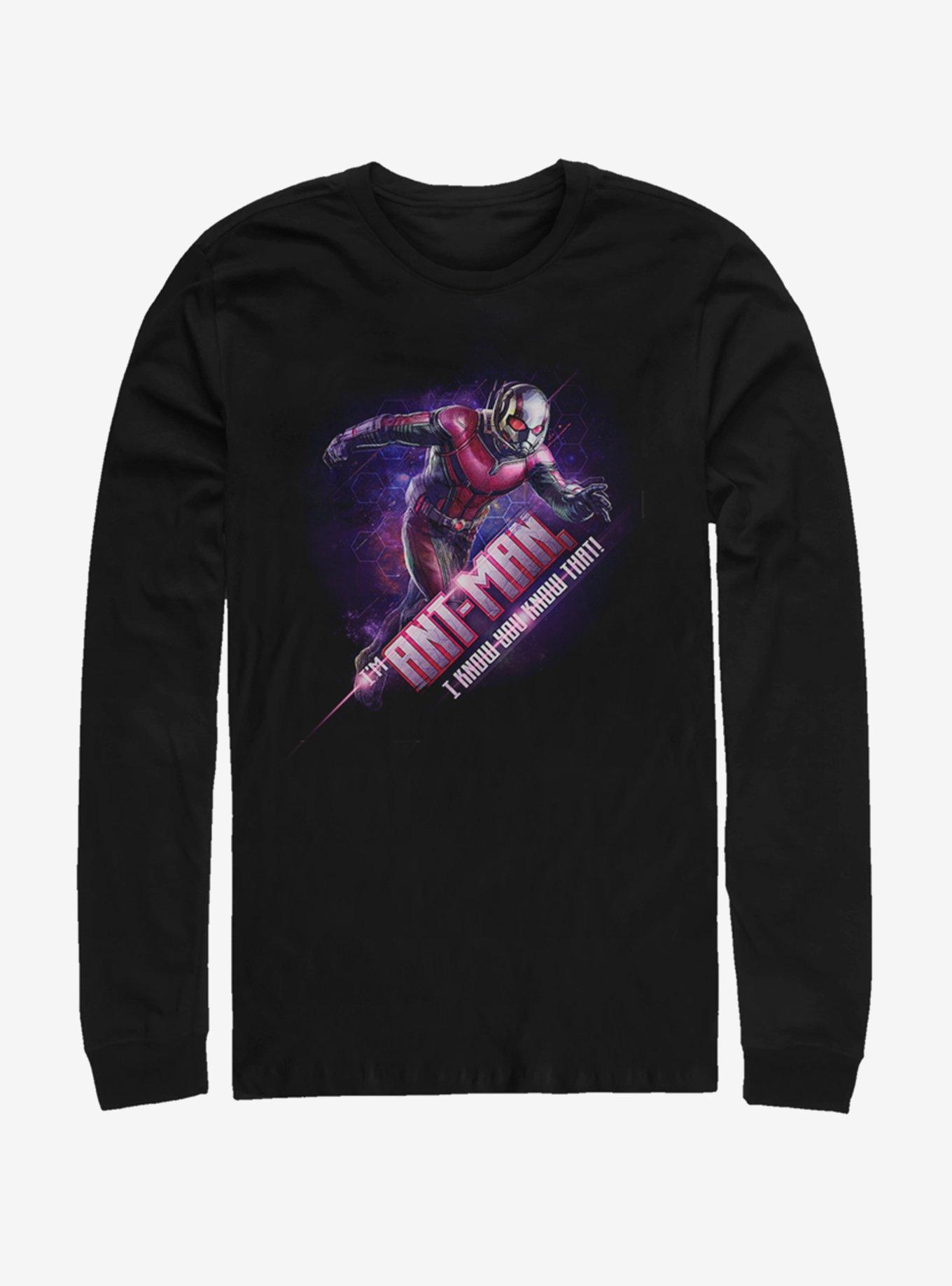 Marvel Avengers: Endgame Ant-Man Hex Long-Sleeve T-Shirt, BLACK, hi-res