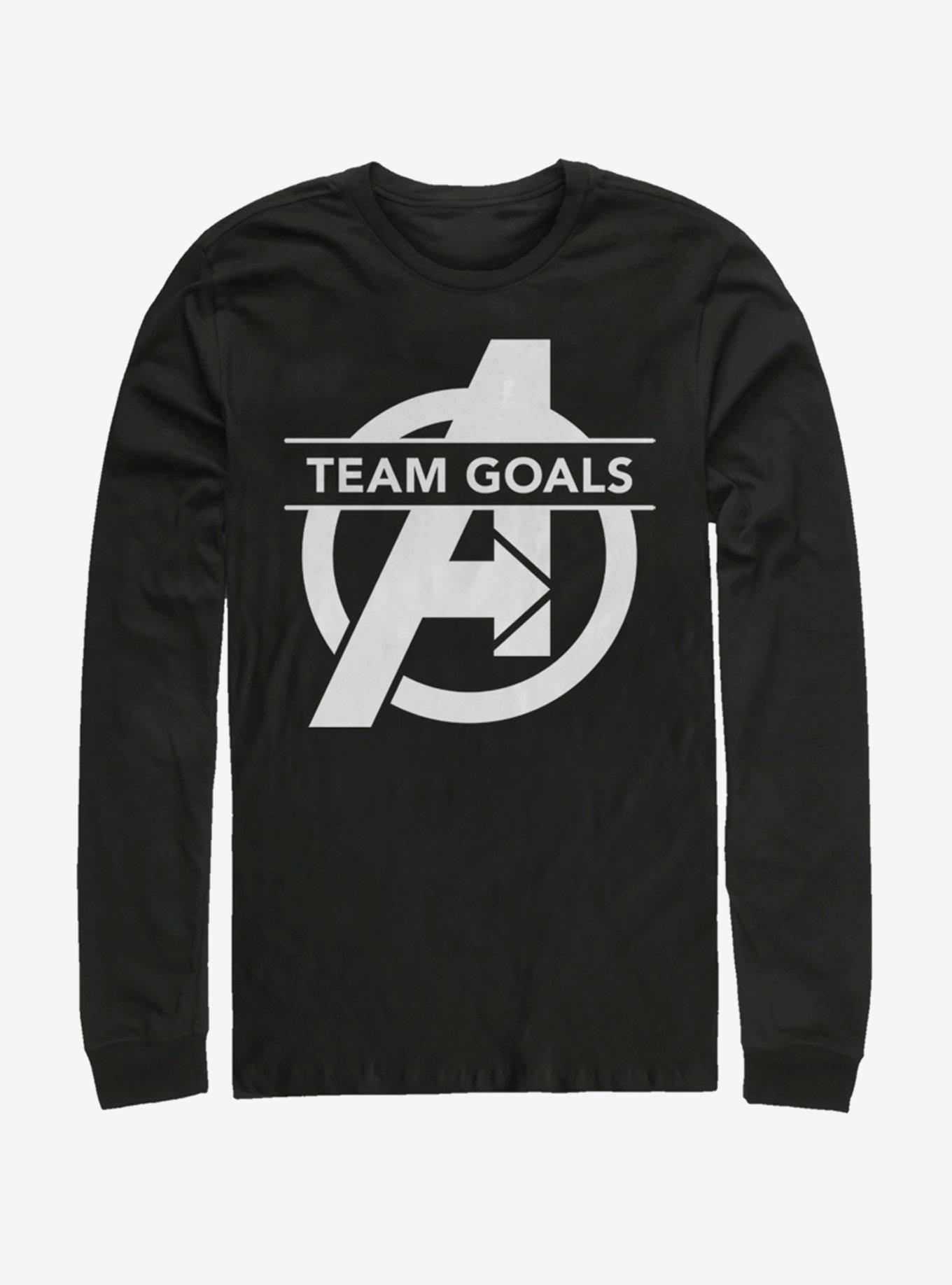 Marvel Avengers: Endgame Team Goals Long-Sleeve T-Shirt, BLACK, hi-res