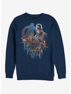 Marvel Avengers: Endgame Avengers Group Poster Navy Blue Sweatshirt, , hi-res