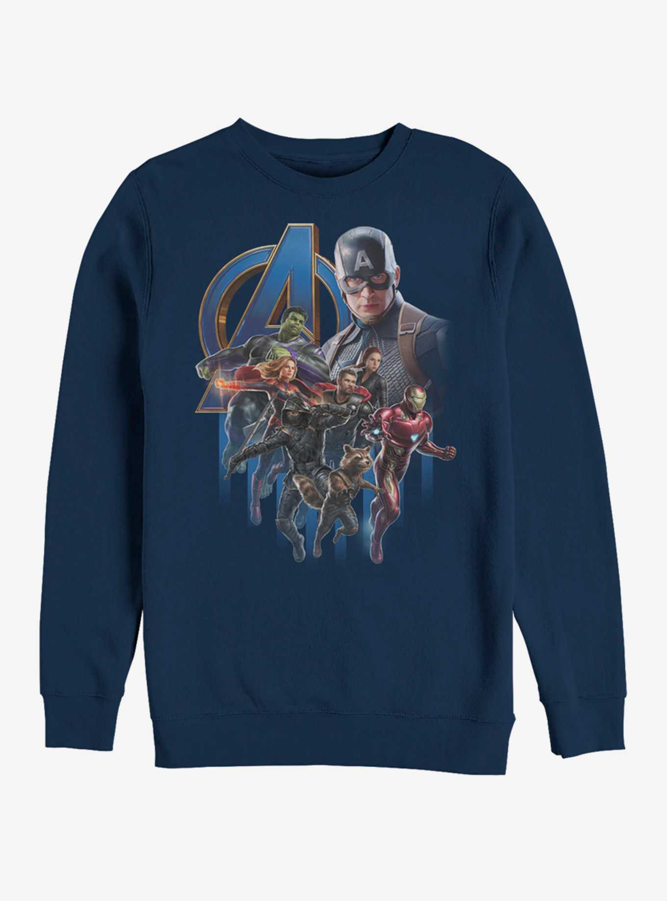Marvel Avengers: Endgame Avengers Group Poster Navy Blue Sweatshirt, , hi-res