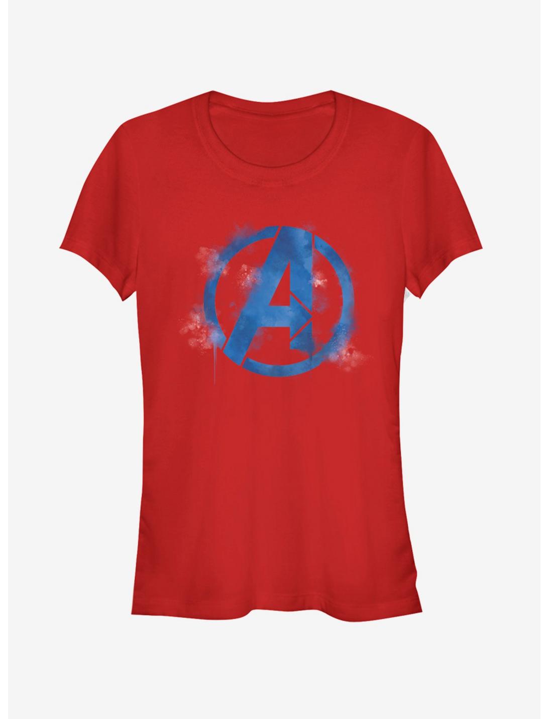 Marvel Avengers: Endgame Avengers Spray Logo Girls Red T-Shirt, , hi-res
