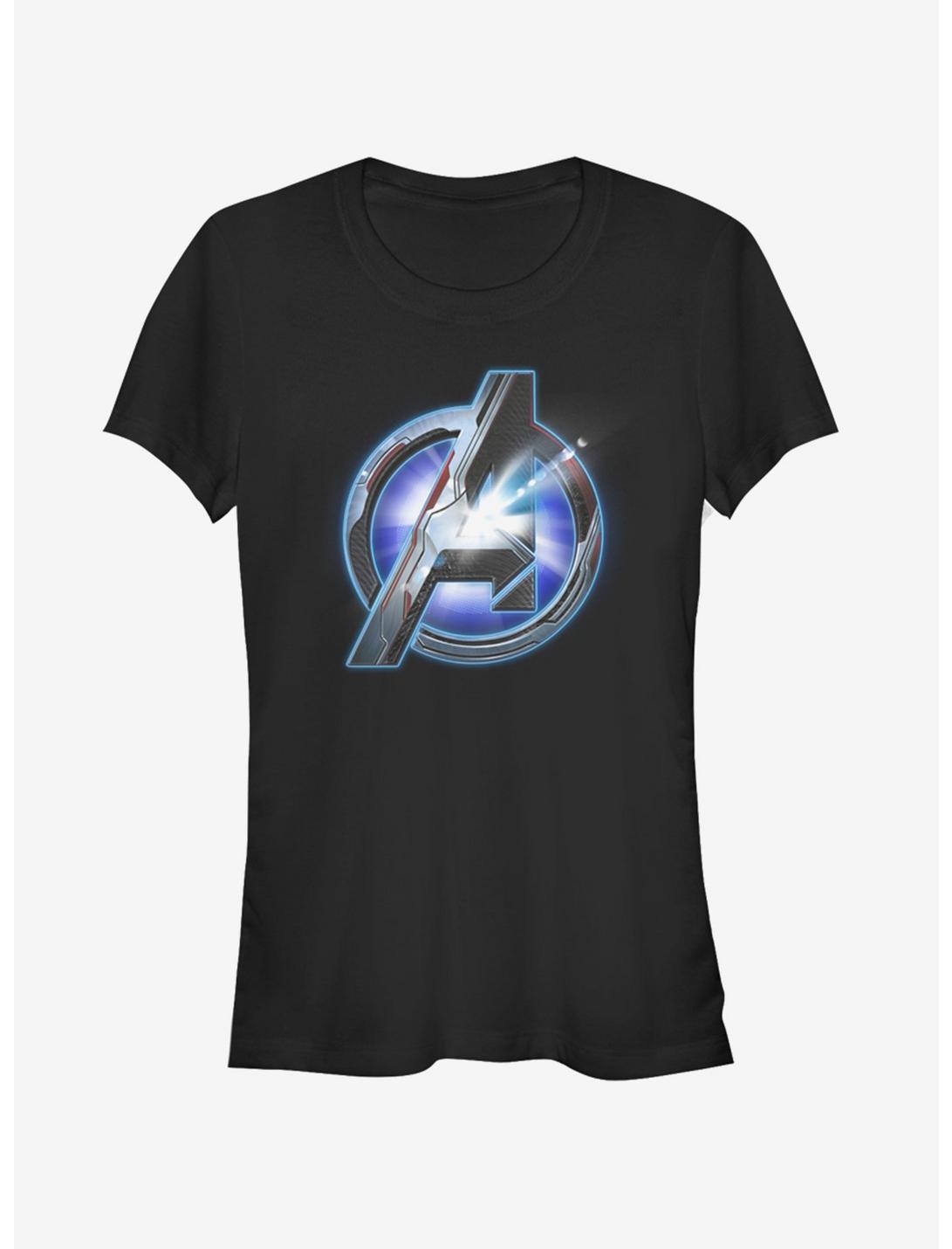 Marvel Avengers: Endgame Logo Shine Girls T-Shirt, BLACK, hi-res