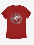 Marvel Avengers: Endgame Thor Spray Logo Womens T-Shirt, RED, hi-res
