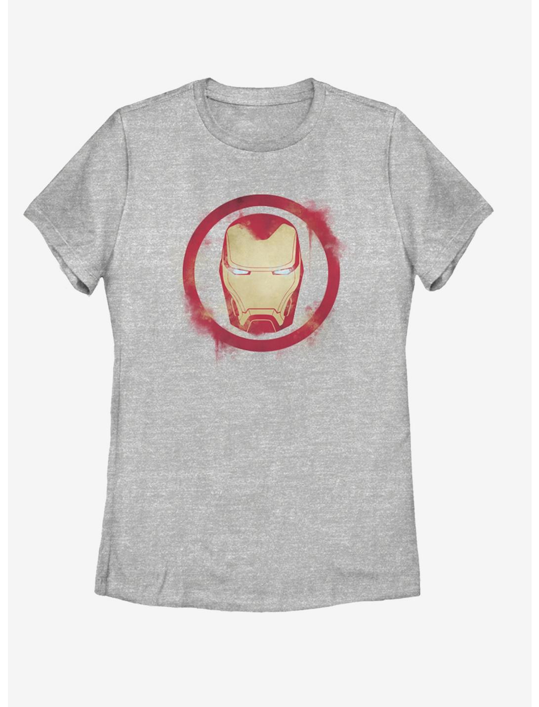 Marvel Avengers: Endgame Iron Man Spray Logo Womens T-Shirt, ATH HTR, hi-res