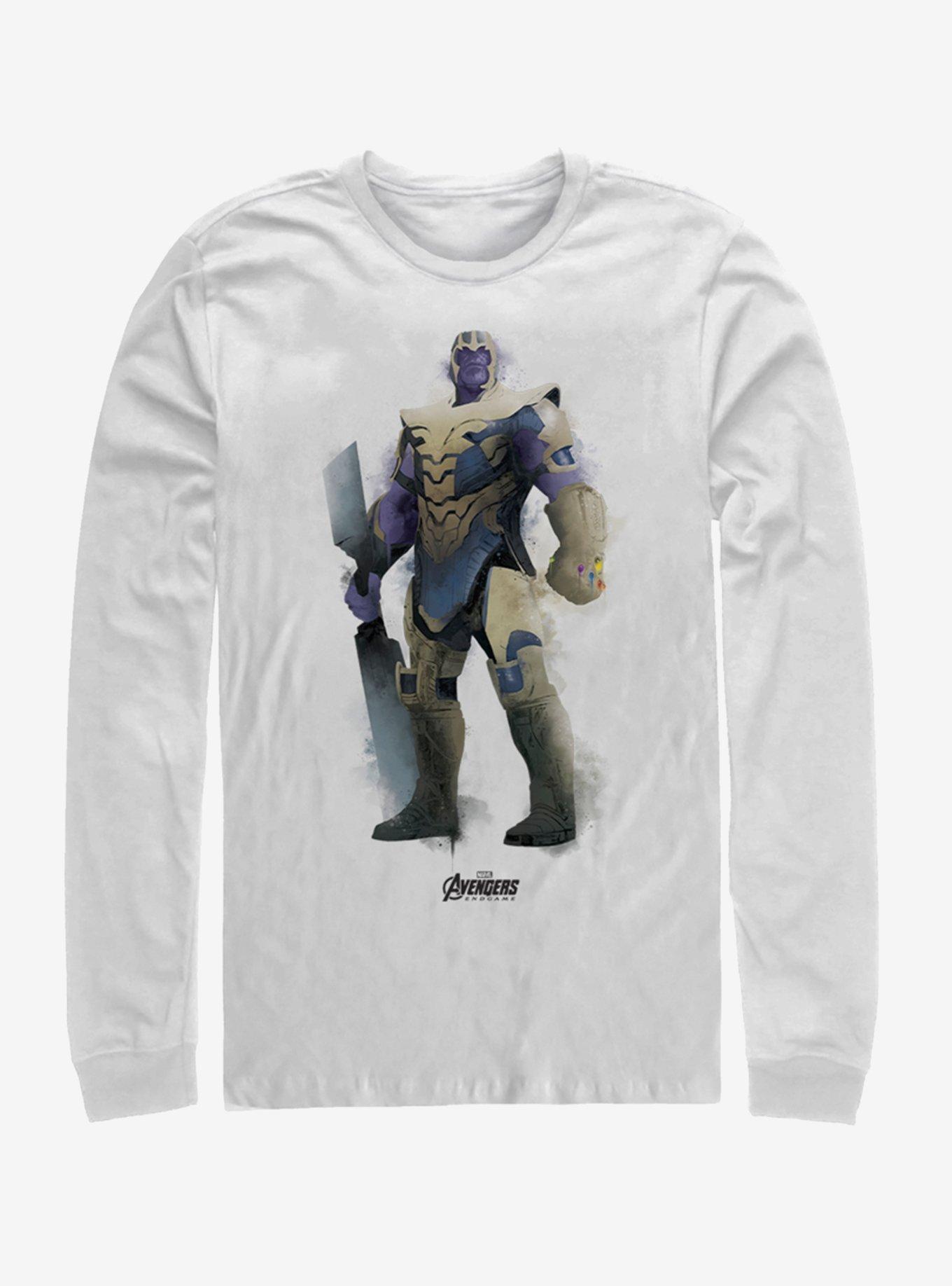 Marvel Avengers: Endgame Thanos Paint Long-Sleeve T-Shirt, WHITE, hi-res