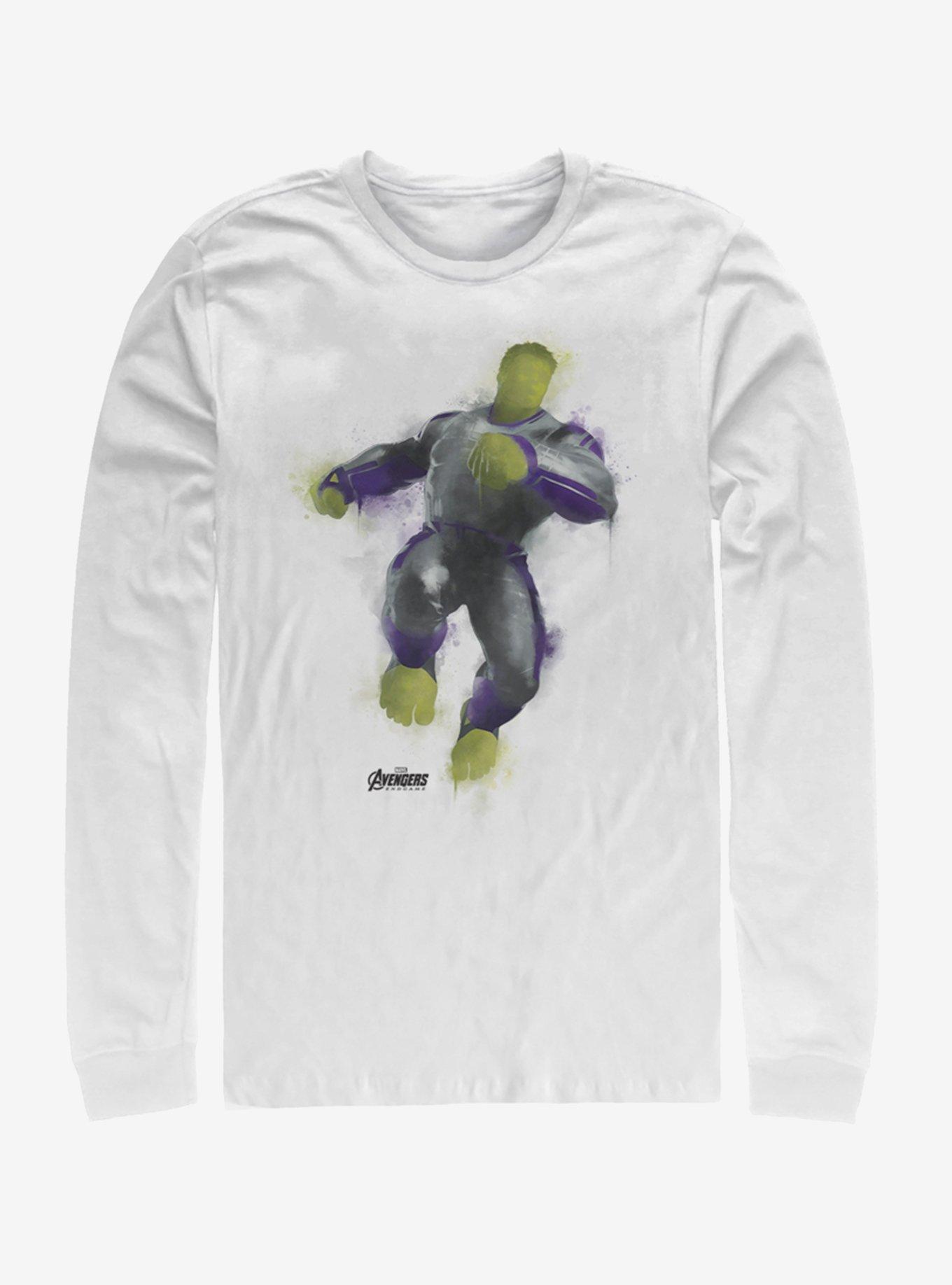 Marvel Avengers: Endgame Hulk Painted Long-Sleeve T-Shirt, WHITE, hi-res