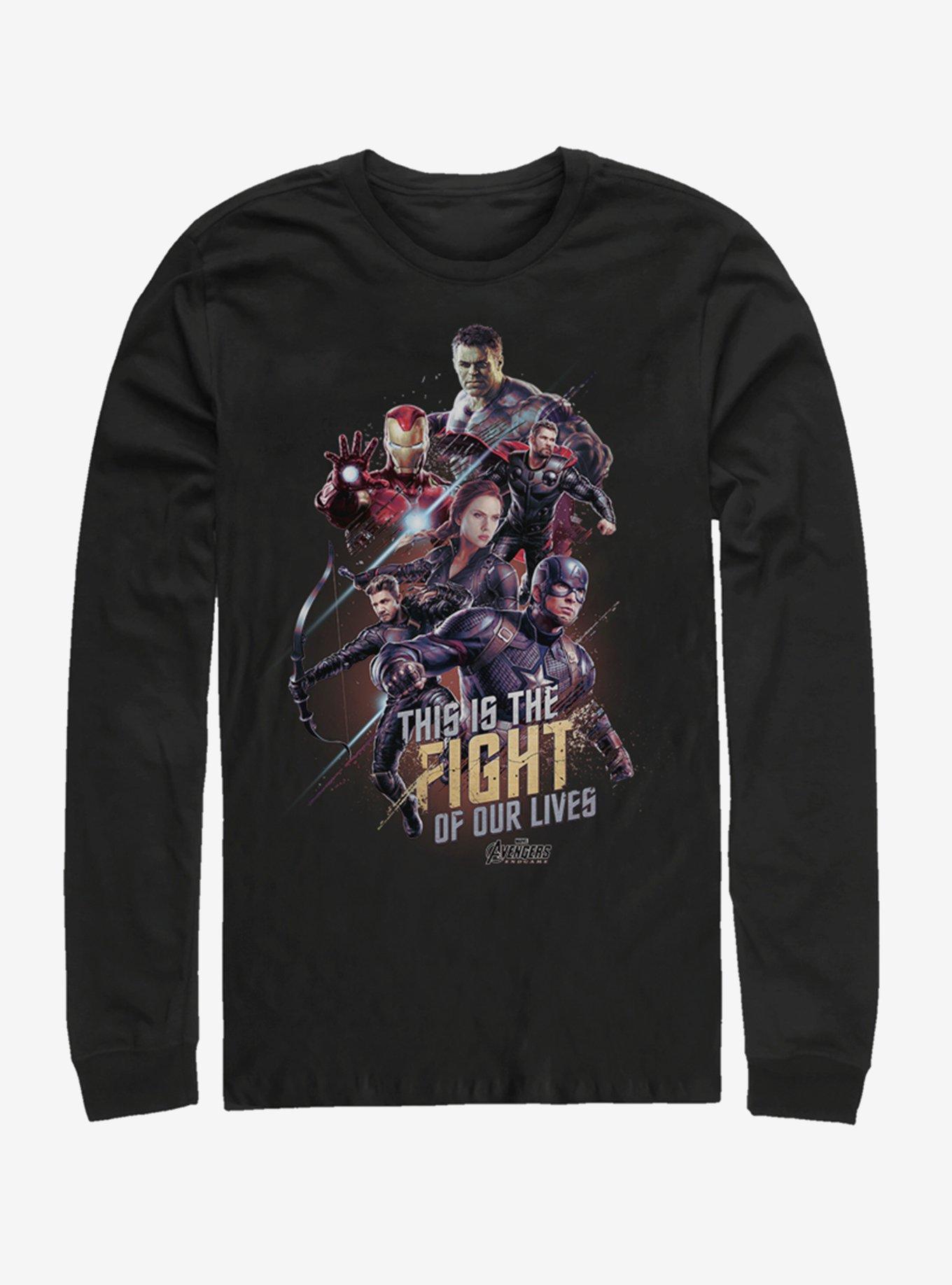 Marvel Avengers Endgame Fight Of Our Lives Long Sleeve T Shirt BLACK BoxLunch