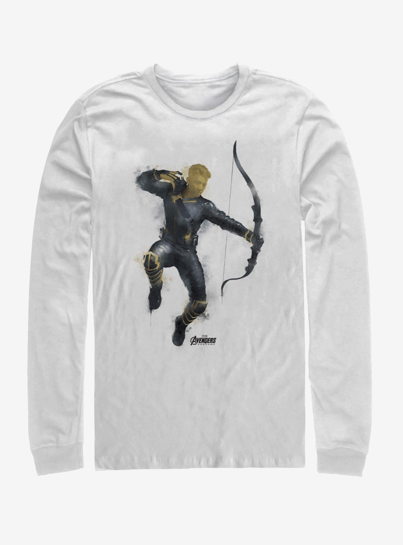 Marvel Avengers: Endgame Painted Hawk Long-Sleeve T-Shirt, WHITE, hi-res