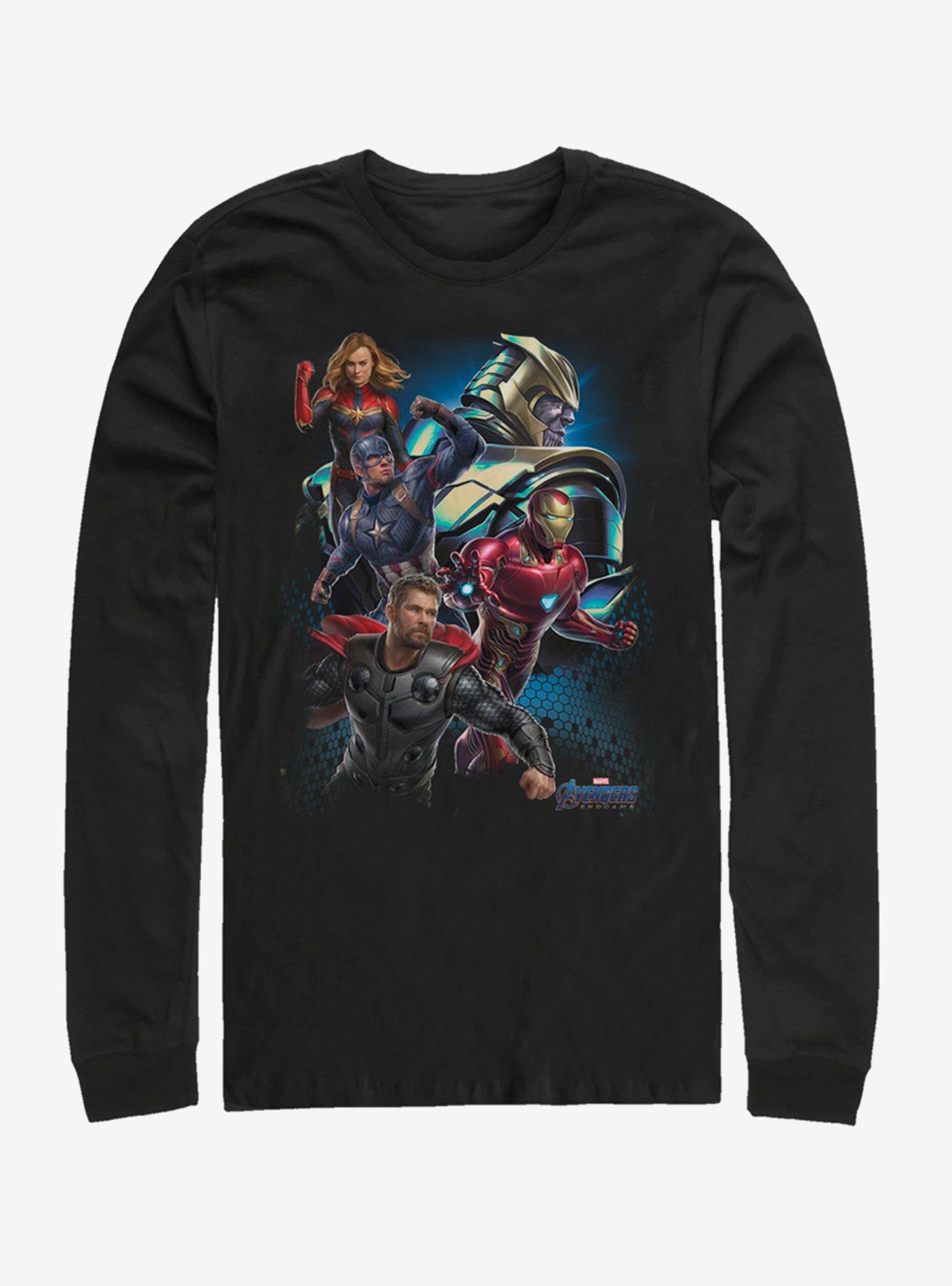 Marvel Avengers: Endgame Thanos Enemies Long-Sleeve T-Shirt, BLACK, hi-res