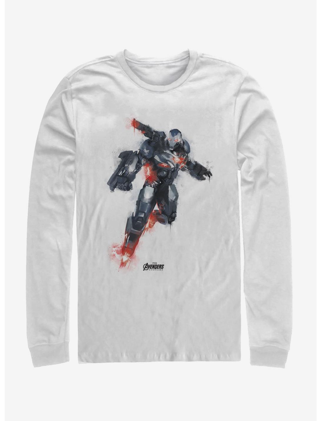 Marvel Avengers: Endgame War Machine Paint Long-Sleeve T-Shirt, WHITE, hi-res