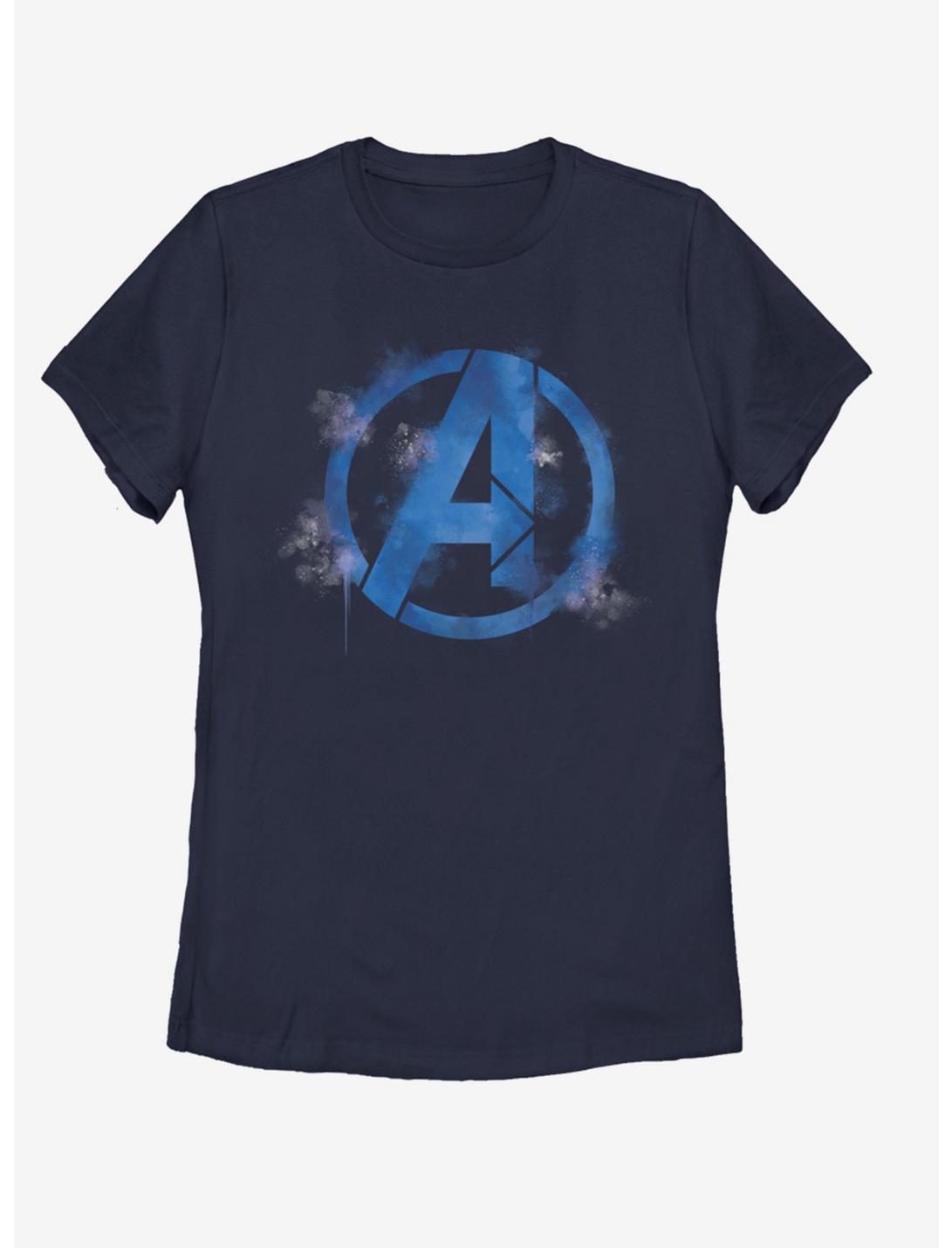 Marvel Avengers: Endgame Avengers Spray Logo Womens T-Shirt, NAVY, hi-res