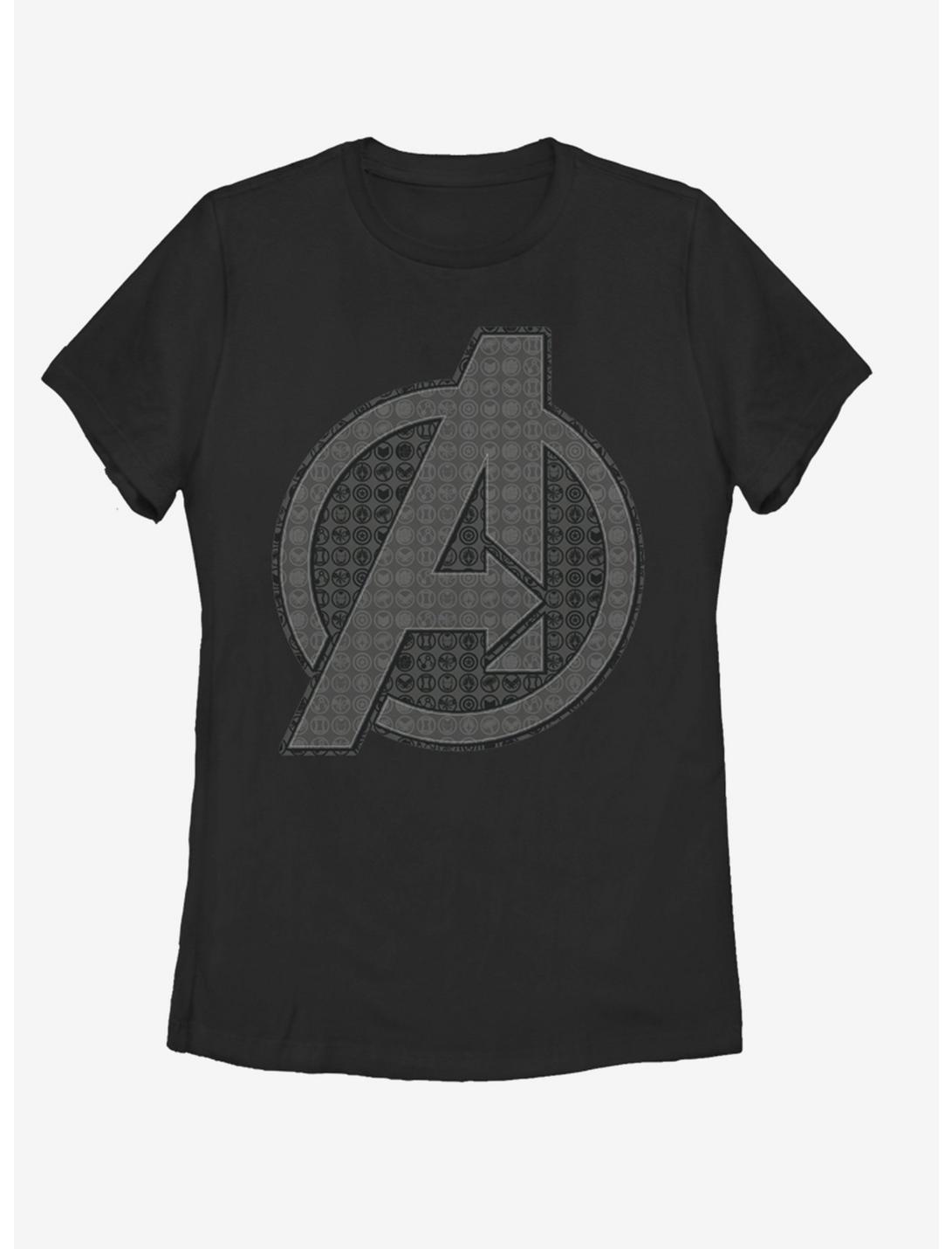 Marvel Avengers: Endgame Endgame Grayscale Logo Womens T-Shirt, BLACK, hi-res