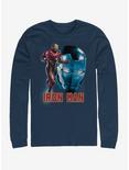 Marvel Avengers: Endgame Ironman Profile Long-Sleeve T-Shirt, NAVY, hi-res