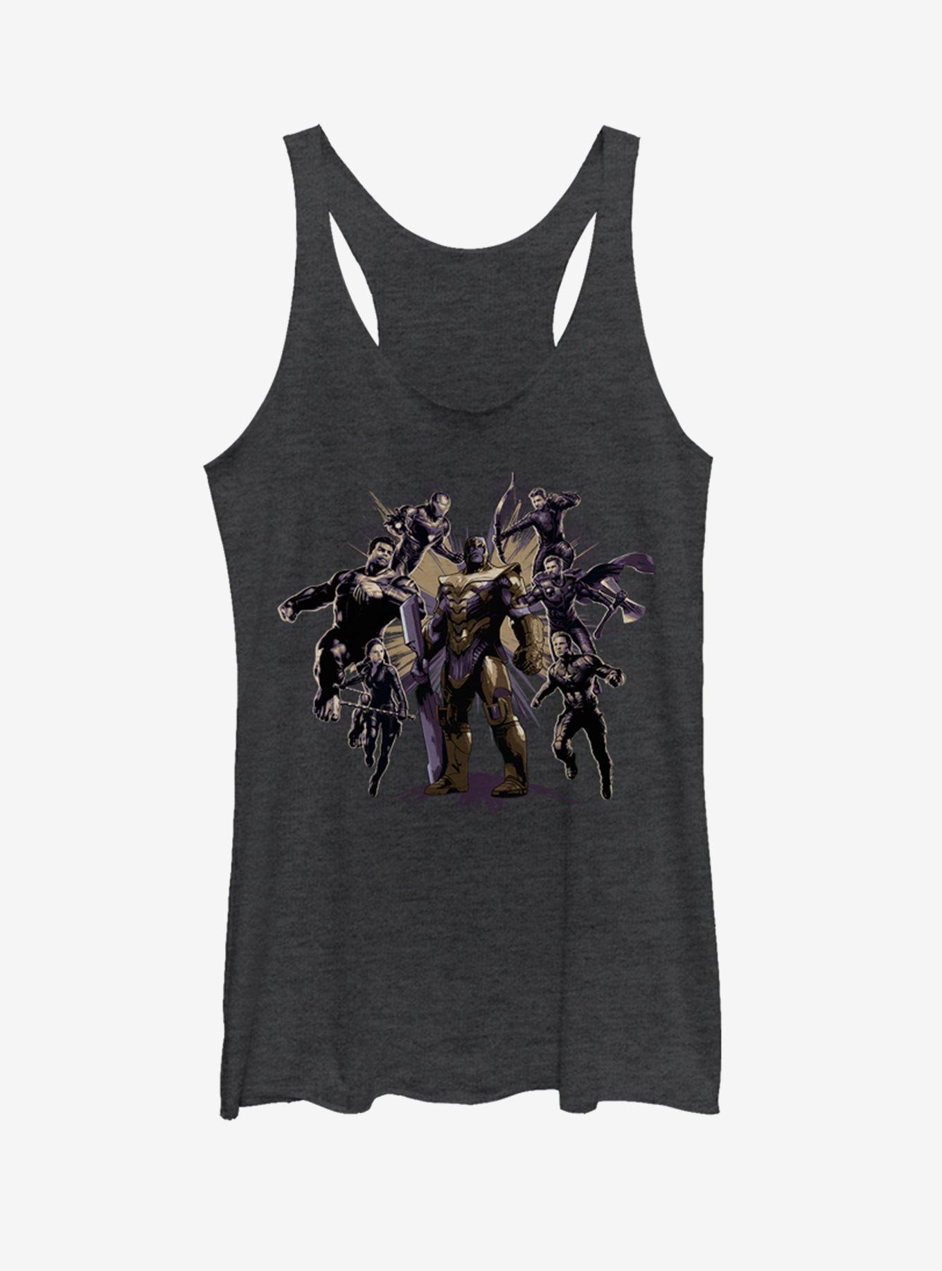 Marvel Avengers: Endgame Villain Pose Womens Tank Top, BLK HTR, hi-res
