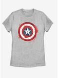 Marvel Avengers: Endgame Captain America Spray Logo Womens T-Shirt, ATH HTR, hi-res