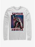 Marvel Avengers: Endgame Captain America Armor Solo Box White Long-Sleeve T-Shirt, WHITE, hi-res