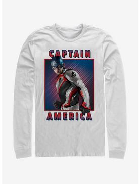 Marvel Avengers: Endgame Captain America Armor Solo Box White Long-Sleeve T-Shirt, , hi-res