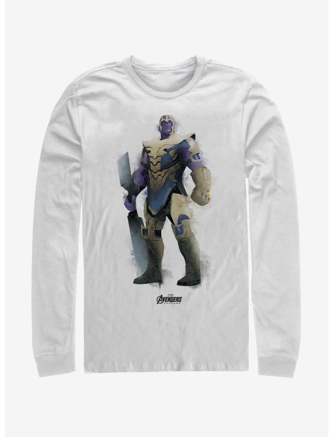 Marvel Avengers: Endgame Thanos Paint White Long-Sleeve T-Shirt, WHITE, hi-res