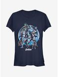 Marvel Avengers: Endgame Unite Girls Navy Blue T-Shirt, NAVY, hi-res