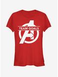 Marvel Avengers: Endgame Team Goals Girls Red T-Shirt, RED, hi-res