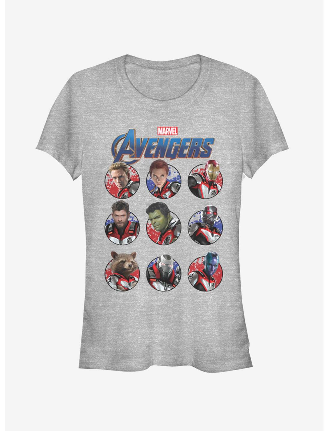 Marvel Avengers: Endgame Heroic Group Girls Heathered T-Shirt, ATH HTR, hi-res