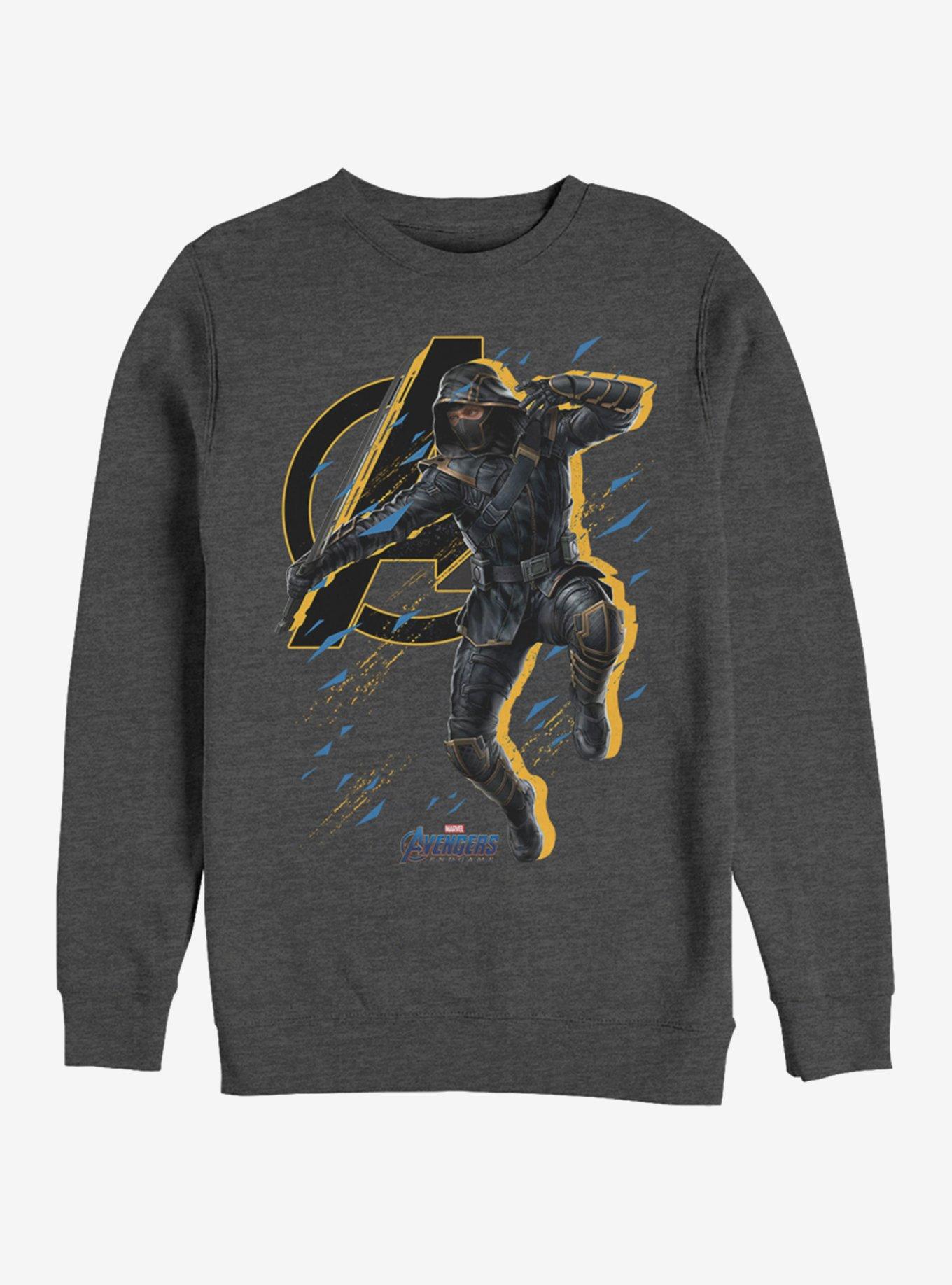 Marvel Avengers: Endgame Ronin Splatter Charcoal Grey Heathered Sweatshirt, CHAR HTR, hi-res