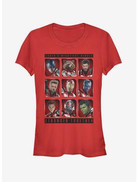 Marvel Avengers: Endgame Mightiest Heroes Stack Girls Red T-Shirt, , hi-res
