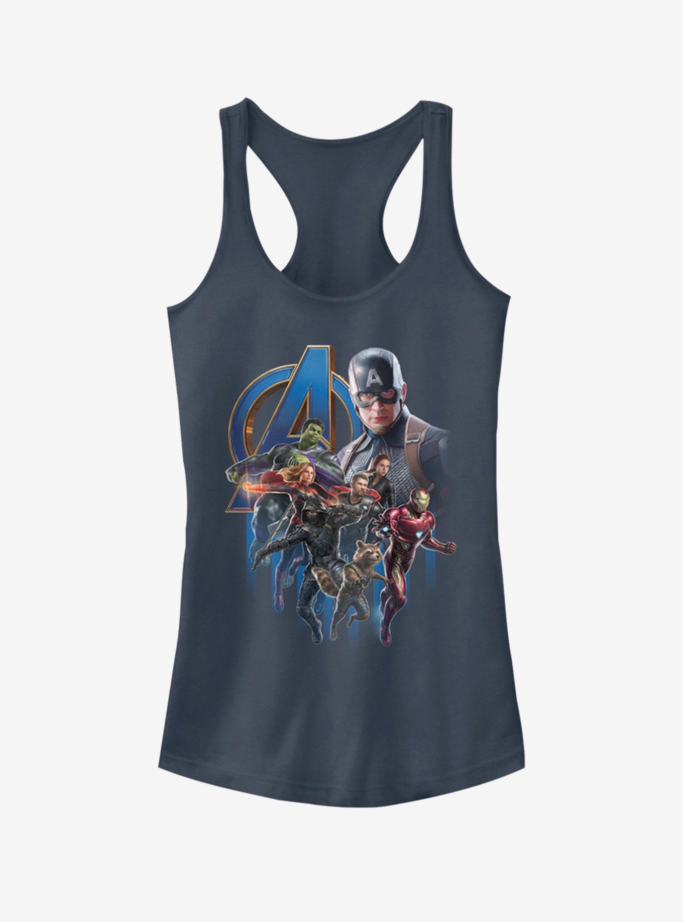 Marvel Avengers: Endgame Avengers Group Poster Girls Indigo Tank Top, , hi-res
