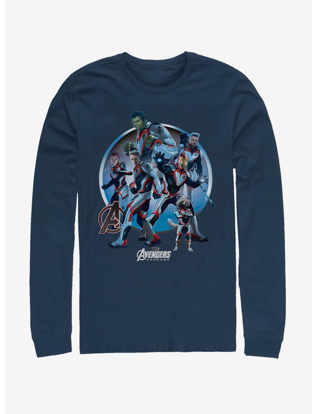 Marvel Avengers: Endgame Unite Navy Blue Long-Sleeve T-Shirt, NAVY, hi-res