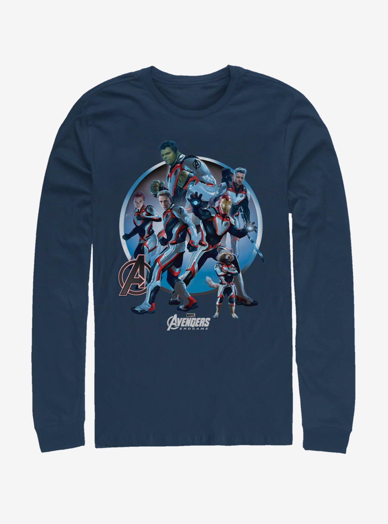 Marvel Avengers: Endgame Unite Navy Blue Long-Sleeve T-Shirt, , hi-res