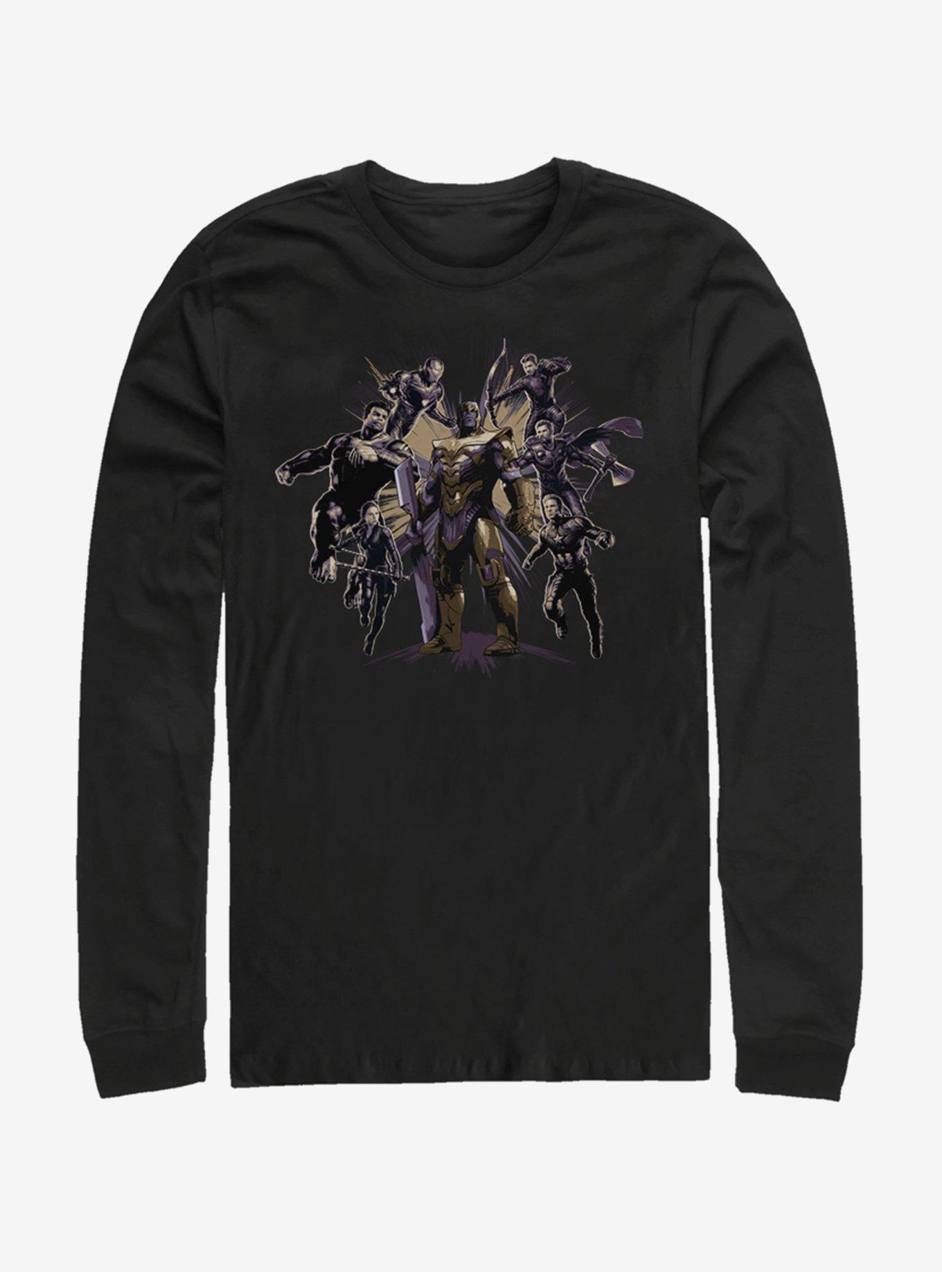 Marvel Avengers: Endgame Villain Pose Long-Sleeve T-Shirt, BLACK, hi-res