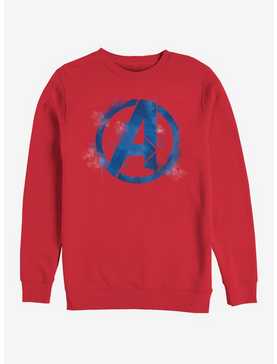Marvel Avengers: Endgame Avengers Spray Logo Red Sweatshirt, , hi-res