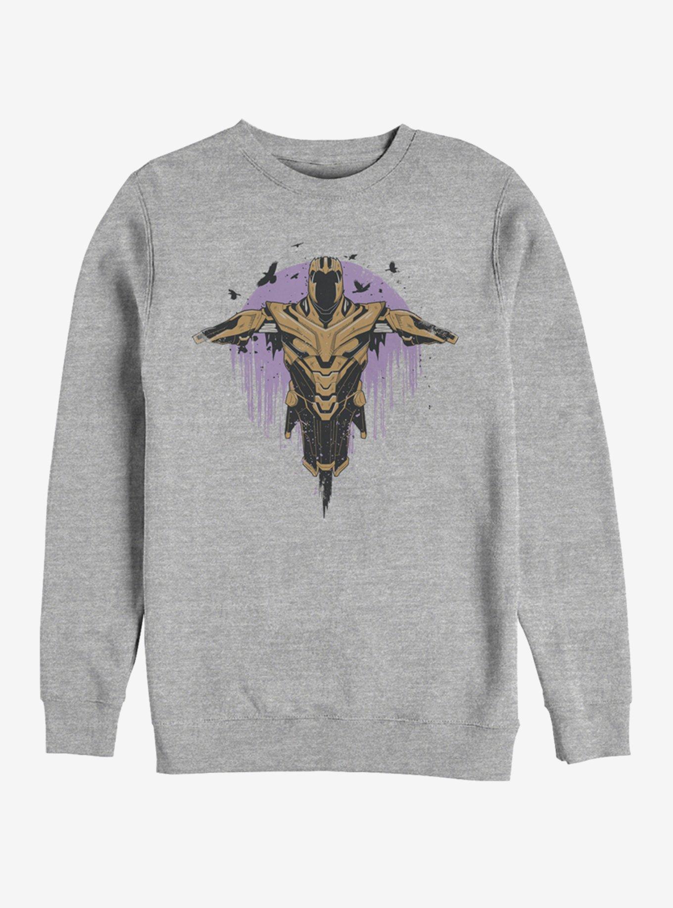 Marvel Avengers: Endgame Scarecrow Thanos Heathered Sweatshirt, ATH HTR, hi-res