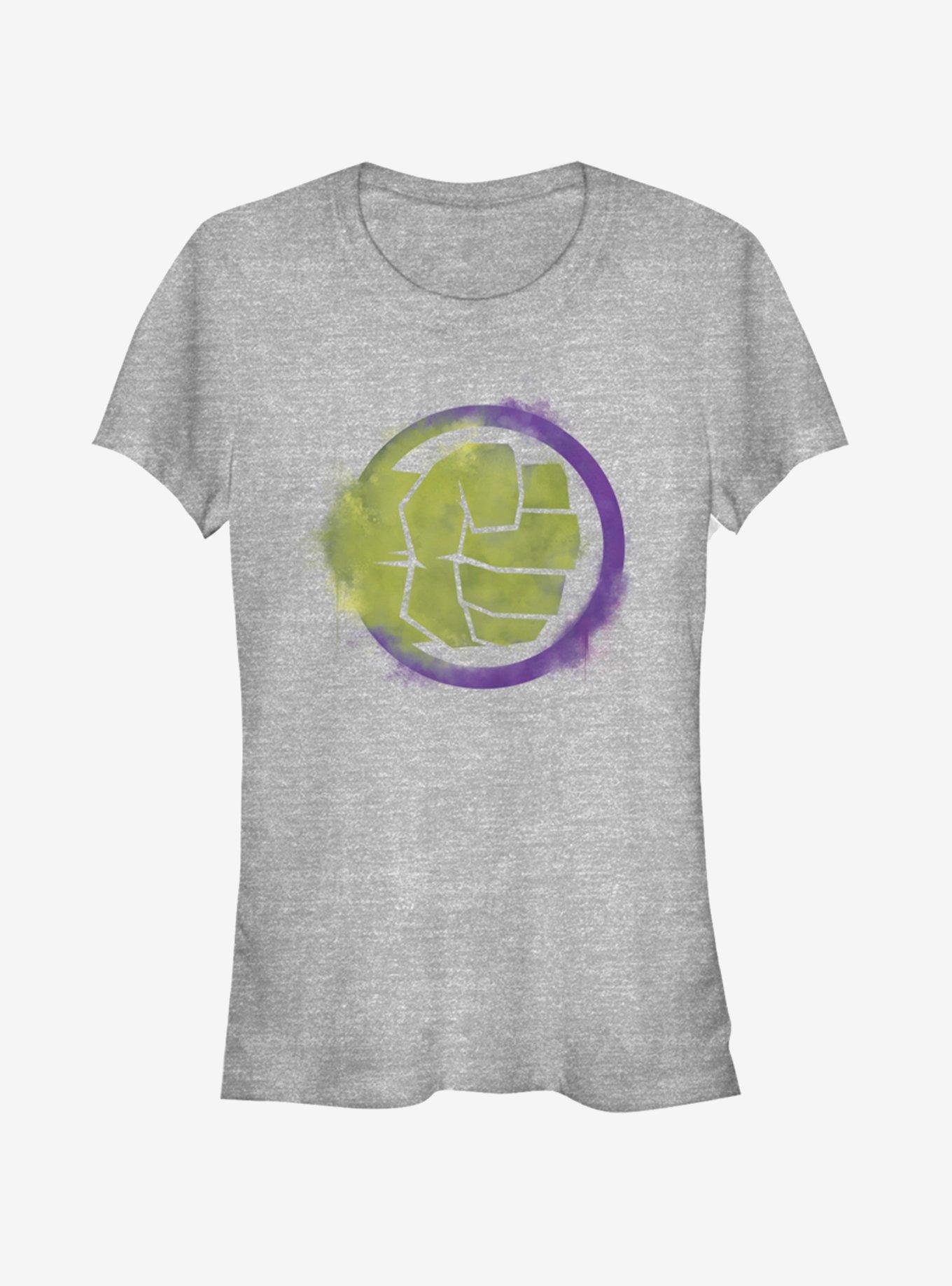 Marvel Avengers: Endgame Hulk Spray Logo Girls Heathered T-Shirt, ATH HTR, hi-res