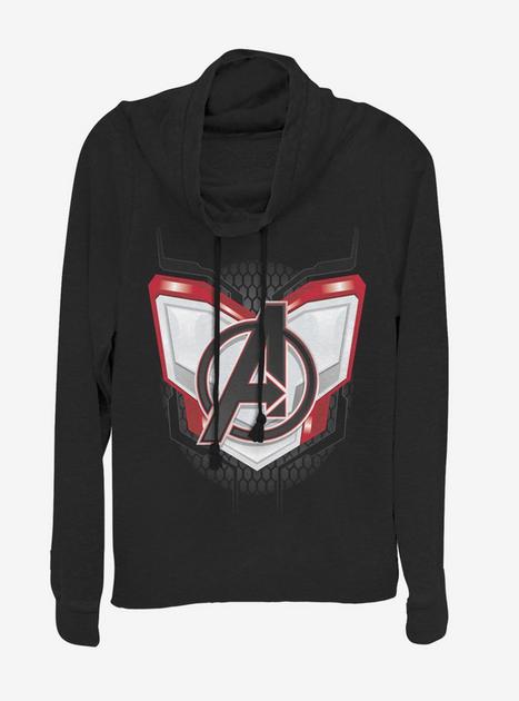 Marvel Avengers: Endgame Logo Armor Cowlneck Long-Sleeve Girls Top ...