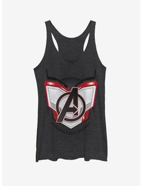 Marvel Avengers: Endgame Logo Armor Girls Black Heathered Tank Top, , hi-res