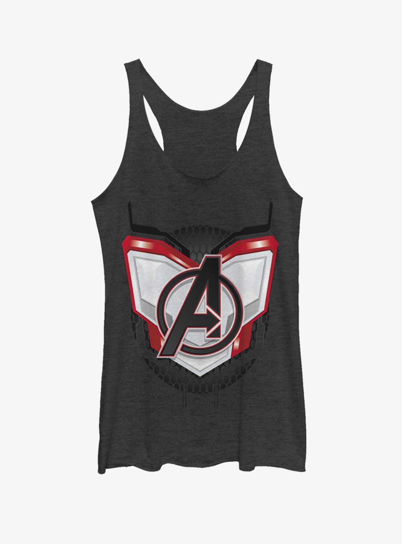 Marvel Avengers: Endgame Logo Armor Girls Black Heathered Tank Top, , hi-res