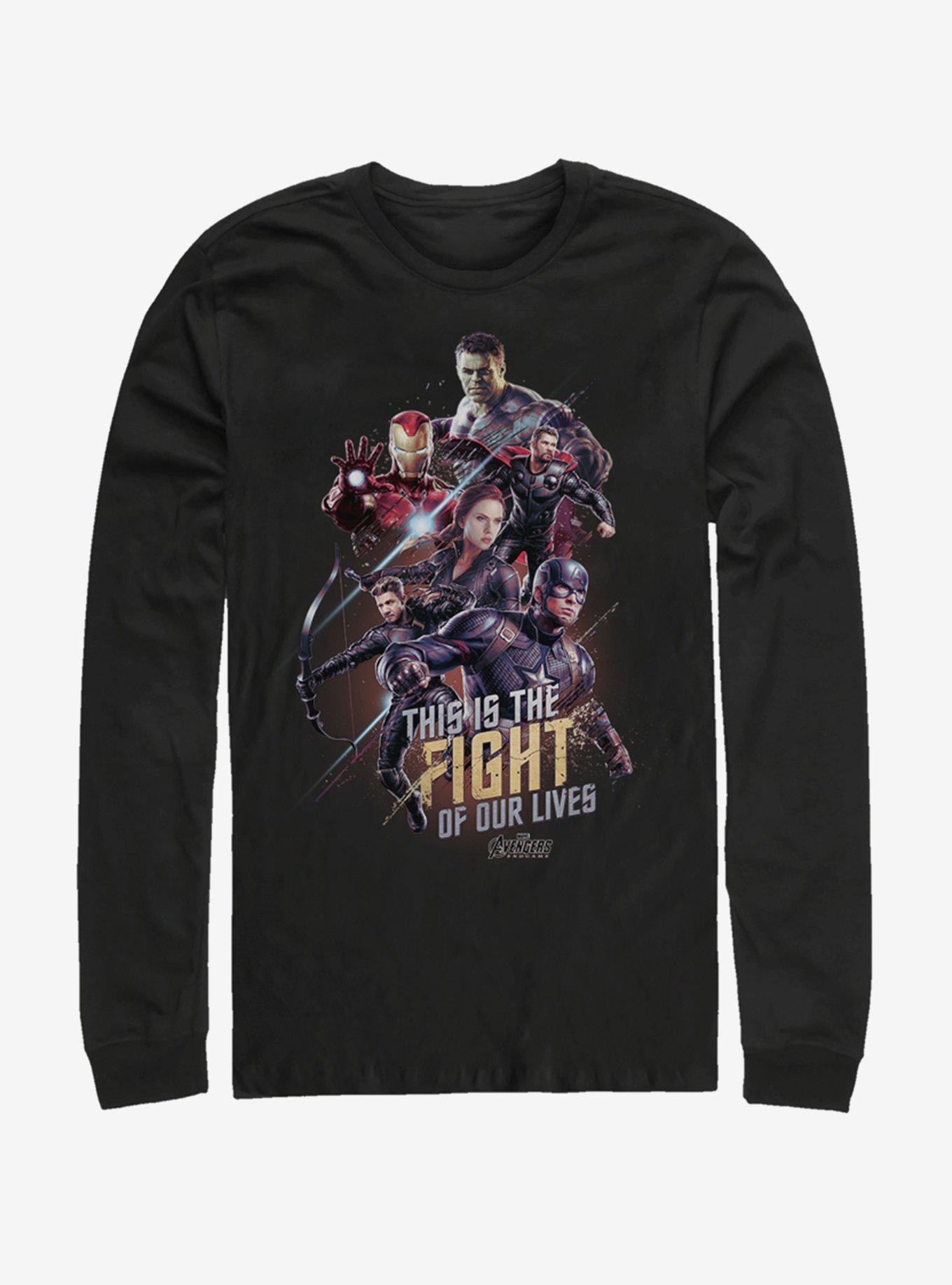 Marvel Avengers: Endgame Life Fight Long-Sleeve T-Shirt, BLACK, hi-res