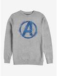 Marvel Avengers: Endgame Avengers Spray Logo Heathered Sweatshirt, ATH HTR, hi-res
