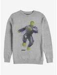 Marvel Avengers: Endgame Hulk Painted Heathered Sweatshirt, ATH HTR, hi-res
