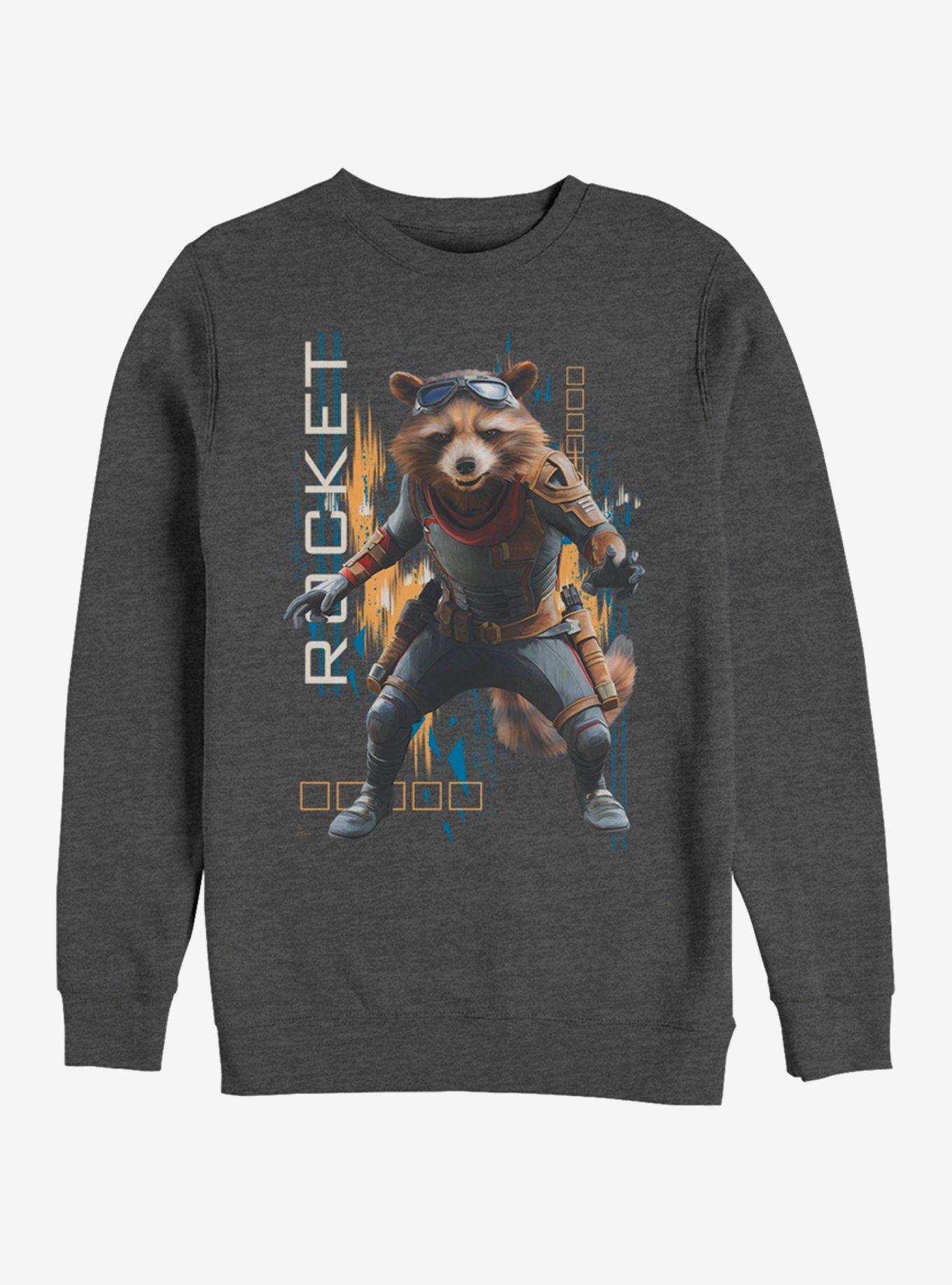Marvel Avengers: Endgame Rocket Motion Charcoal Heathered Sweatshirt, , hi-res