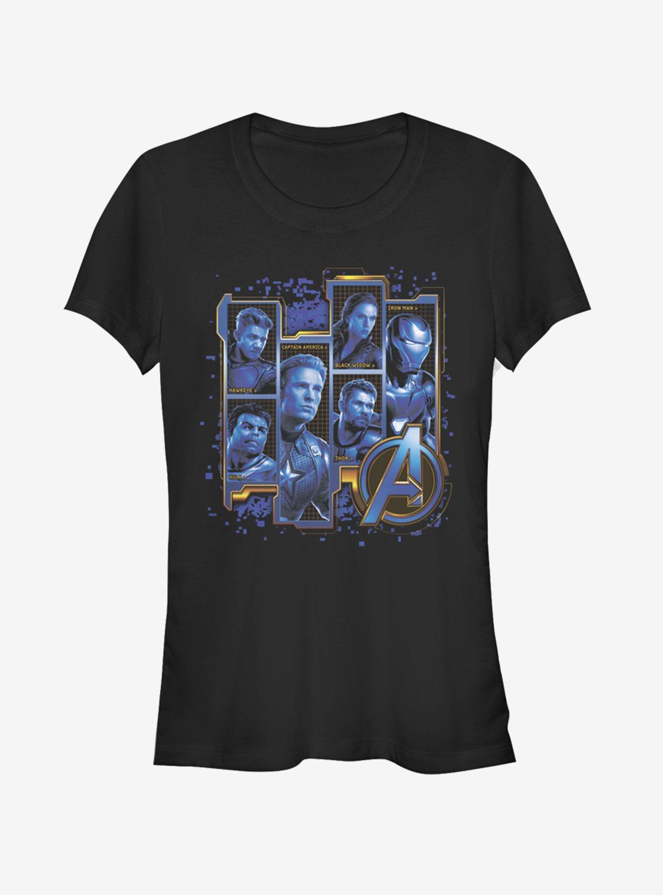 Marvel Avengers: Endgame Blue Box Up Girls T-Shirt, BLACK, hi-res