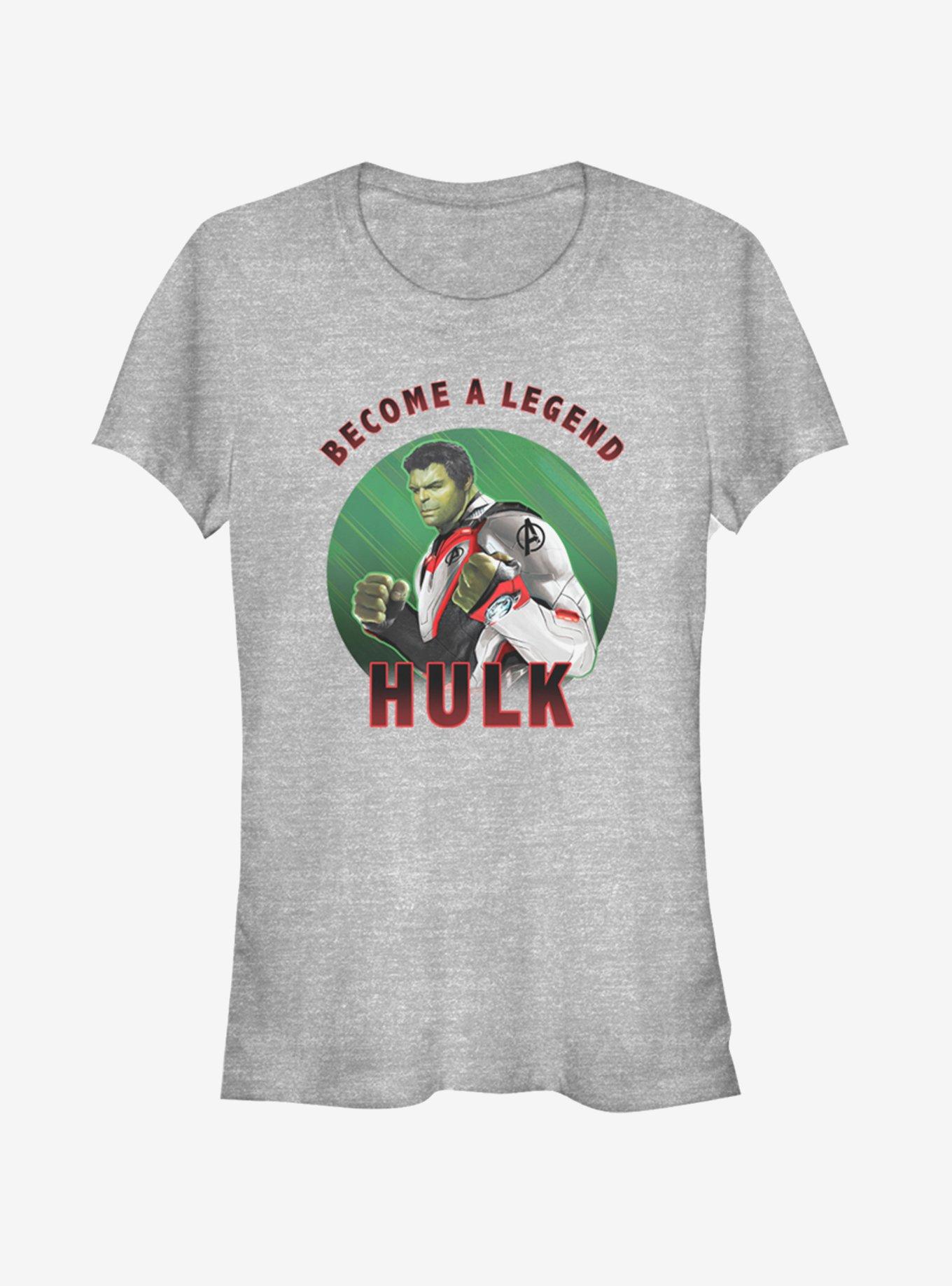 Marvel Avengers: Endgame Hulk Armor Circle Solo Girls Heathered T-Shirt, ATH HTR, hi-res